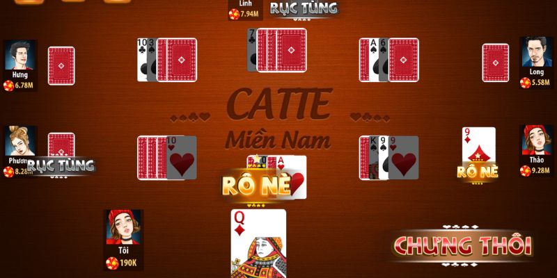 Cách chơi bài Catte trong 4 vòng đầu