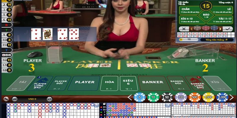 Điểm nổi bật của casino là sự xuất hiện của nhân viên dealer người thật xinh đẹp